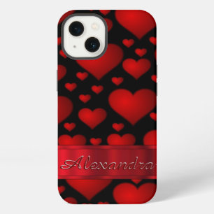 Personalisiertes romantisches Herz-Muster iPhone Hülle