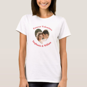 Personalisiertes romantisches Paar Foto T-Shirt