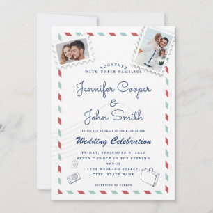 Personalisiertes Romantisches Paar Minimalistische Einladung