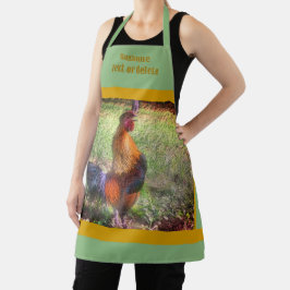 Personalisiertes Rooster Crowing Country Schürze