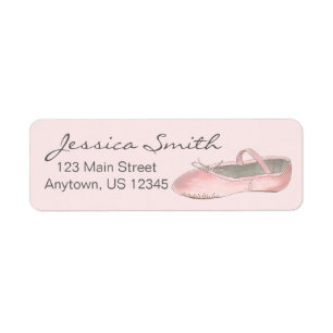 Personalisiertes rosa Ballett Slipper Ballerina Ta