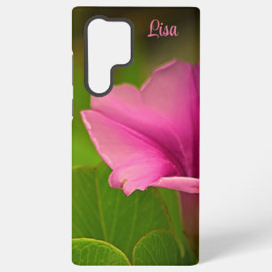 Personalisiertes rosa Blumen Samsung Case Galaxy Hülle