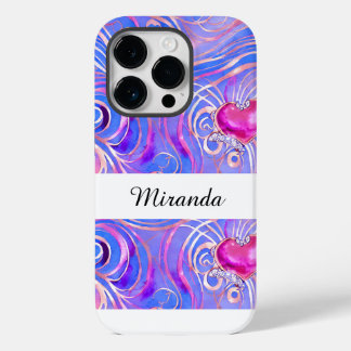 Personalisiertes Rosa Heart iPhone 14 Pro Fall Case-Mate iPhone 14 Pro Hülle