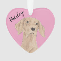 Personalisiertes rosa Herz Vizsla
