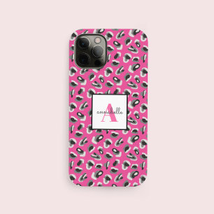 Personalisiertes rosa Leopard-Druckmuster für Mono Case-Mate iPhone 14 Hülle