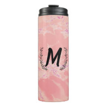 Personalisiertes rosa Marmorgetränk Flasche