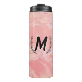 Personalisiertes rosa Marmorgetränk Flasche