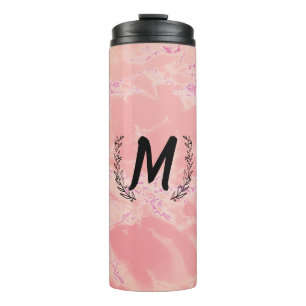 Personalisiertes rosa Marmorgetränk Flasche