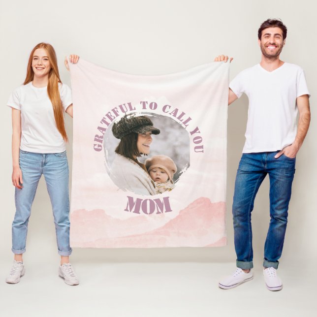 Personalisiertes rosa Pastell Blanket für Mama Fleecedecke (Beispiel)