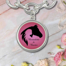 Personalisiertes rosa Pferd und Name des Eigentüme
