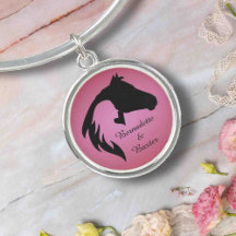 Personalisiertes rosa Pferd und Name des Eigentüme