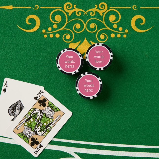 Personalisiertes Rosa Pokerchips (Pokertisch (Stapel))