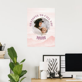 Personalisiertes rosa Poster für die Mama