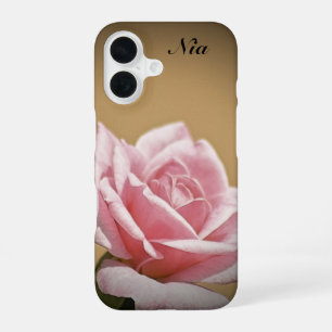 Personalisiertes Rosa-Rosen-Etuikate-MateiPhone-Hü iPhone 16 Hülle