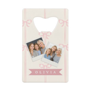 Personalisiertes Rosa Schleifen Namensgeschenk Ele Geldbeutel Flaschenöffner