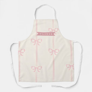Personalisiertes Rosa Schleifen Namensgeschenk Ele Schürze