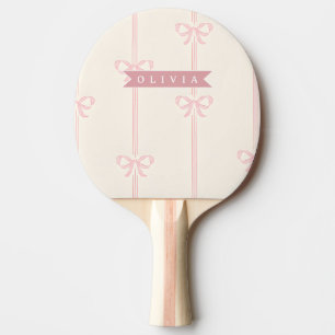 Personalisiertes Rosa-Schleifen-Namensgeschenk Ele Tischtennis Schläger