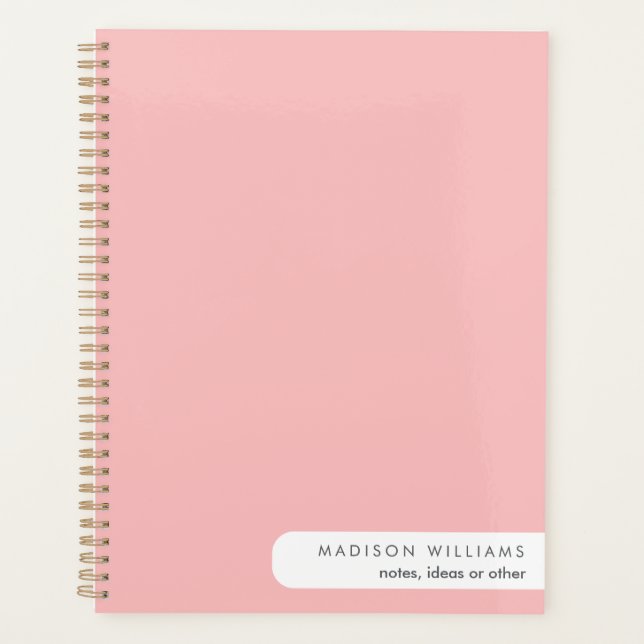 Personalisiertes rosa SpiralNotebook - Custome Planer (Vorderseite)