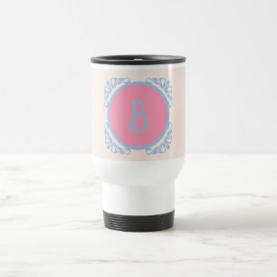 Personalisiertes Rosa und Blau Reisebecher