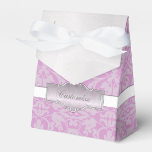 Personalisiertes Rosa und Weiße Damaskus - Gesicht Geschenkschachtel