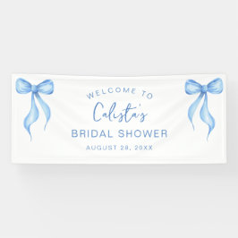 Personalisiertes, rosa weißes Bow-Brautparty Banner