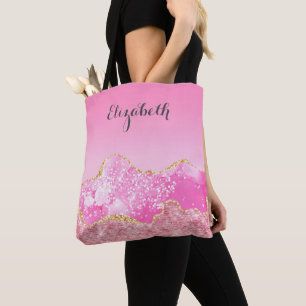 Personalisiertes Roségold Glam Glitter Brautjungfe