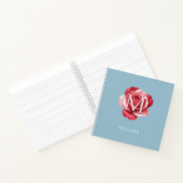 Personalisiertes Rosen-Initial-Notizbuch | Moderne Notizbuch