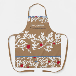 Personalisiertes Rosh Hashanah Modernes Botanische Schürze