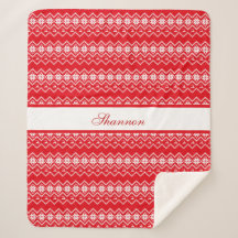 Personalisiertes Rot-Weiß-Sweatmuster