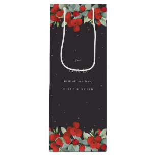 Personalisiertes Rotbeer+Eukalyptus-Christmas Geschenktüte Für Weinflaschen
