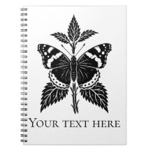 Personalisiertes Roter-Admiral-Schmetterling-Notiz