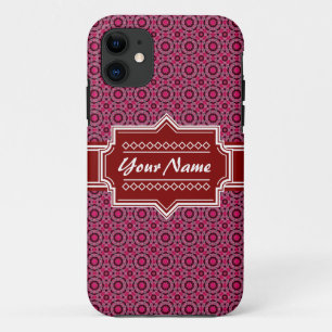 Personalisiertes rotes Abstrakt geometrisches Must iPhone 11 Hülle