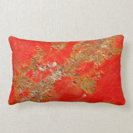 Personalisiertes rotes antikes Auto, rostes Metall Lendenkissen