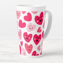 Personalisiertes rotes Herz Frohen Valentinstag Li Milchtasse
