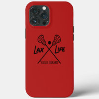 Personalisiertes rotes LAX (Lacrosse) Leben
