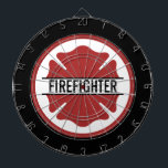 Personalisiertes Rotes Logo-Symbol für den Feuerwe Dartscheibe<br><div class="desc">Personalisierte Feuerwehrleute Rote Logos Symbol Feuer Rettungsdienst Geschenke!</div>