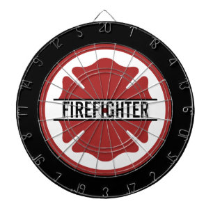 Personalisiertes Rotes Logo-Symbol für den Feuerwe Dartscheibe