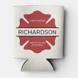 Personalisiertes Rotes Logo-Symbol für den Feuerwe Dosenkühler