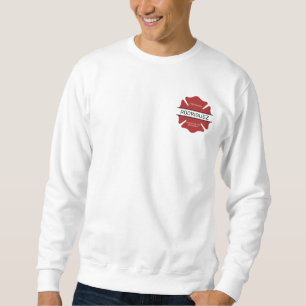 Personalisiertes Rotes Logo-Symbol für den Feuerwe Sweatshirt