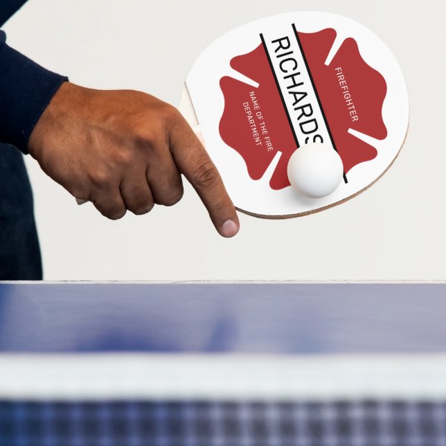 Personalisiertes Rotes Logo-Symbol für den Feuerwe Tischtennis Schläger (InSitu)