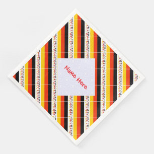 Personalisiertes rotes Namens Deutschland-Flagge g Serviette