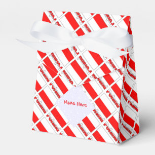 Personalisiertes rotes Namens Polen Flagge Fliesen Geschenkschachtel
