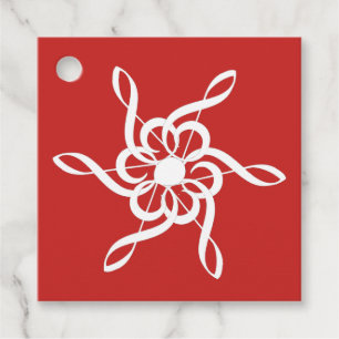 Personalisiertes Rotes Treble Clef Snowflake Musik Geschenkanhänger