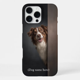 Personalisiertes rotes Tricolor-Aussie-Porträt iPhone 16 Pro Max Hülle