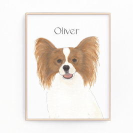 Personalisiertes Rotes & Weißes Papillo Fotodruck