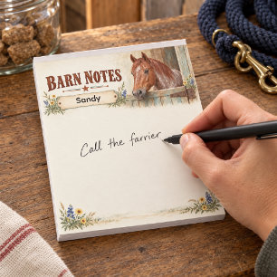Personalisiertes Rotfuchs-Quarter-Horse Notizblock