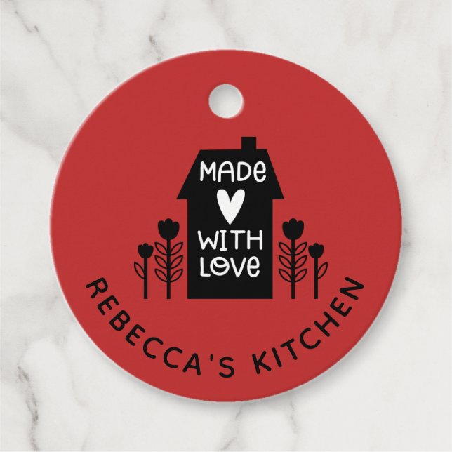 Personalisiertes Rothaus mit Liebe Geschenkanhänger (Vorderseite)