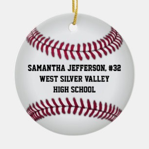 Personalisiertes Round Baseball Sports Ornament