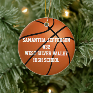 Personalisiertes Round Basketball Sports Ornament