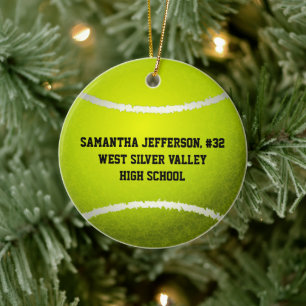 Personalisiertes Round Tennis Ball Sportzentrum Keramik Ornament